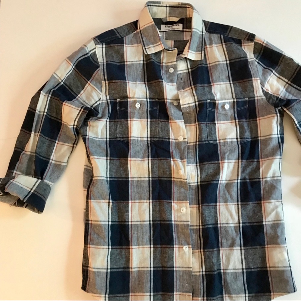 Express plaid button up